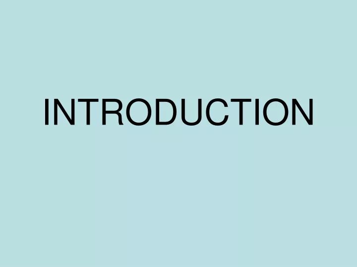 introduction