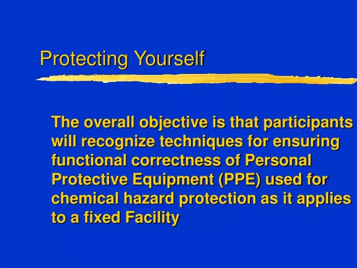 protecting yourself