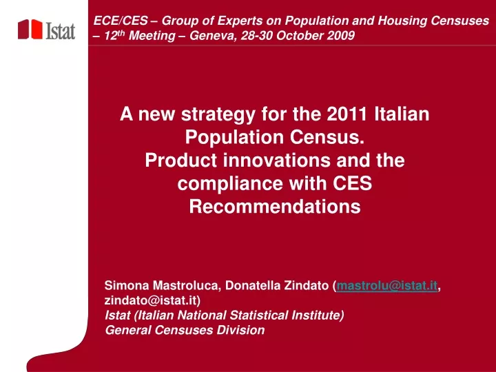 ece ces group of experts on population