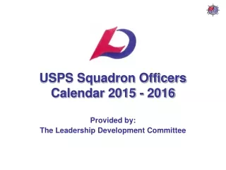 USPS Squadron Officers Calendar 2015 - 2016