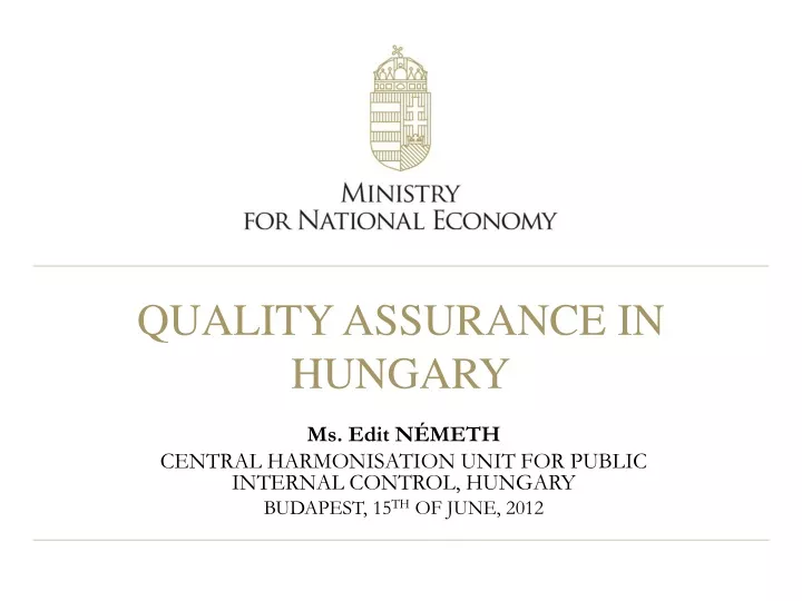 quality assurance in hungary