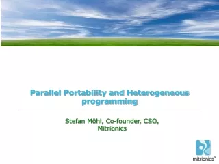 Parallel Portability and Heterogeneous programming
