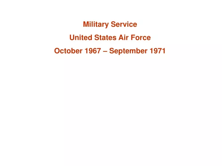 military service united states air force october