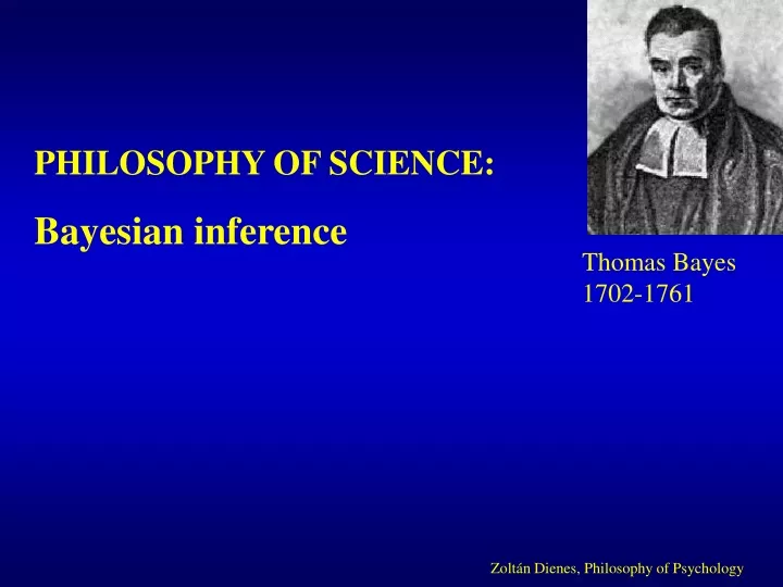 philosophy of science bayesian inference