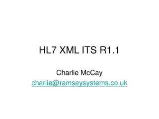 HL7 XML ITS R1.1