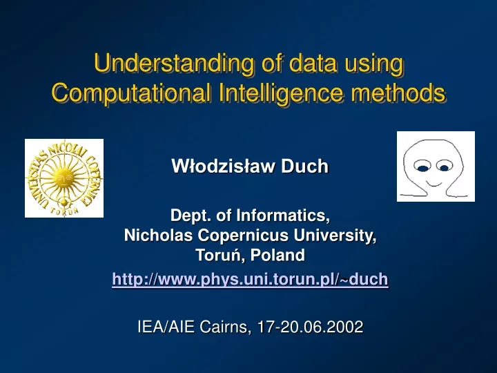 understanding of data using computational intelligence methods