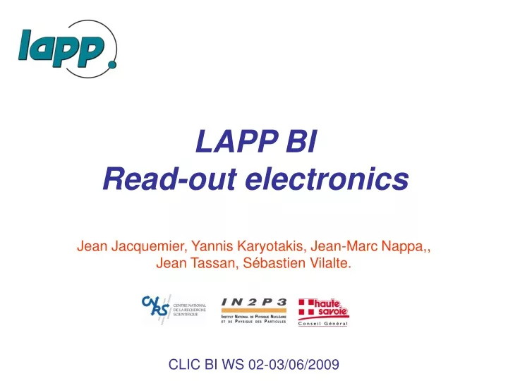lapp bi read out electronics