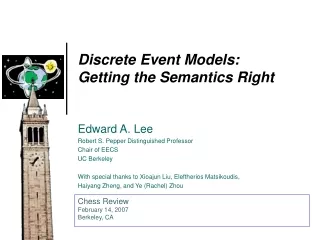 Discrete Event Models:  Getting the Semantics Right