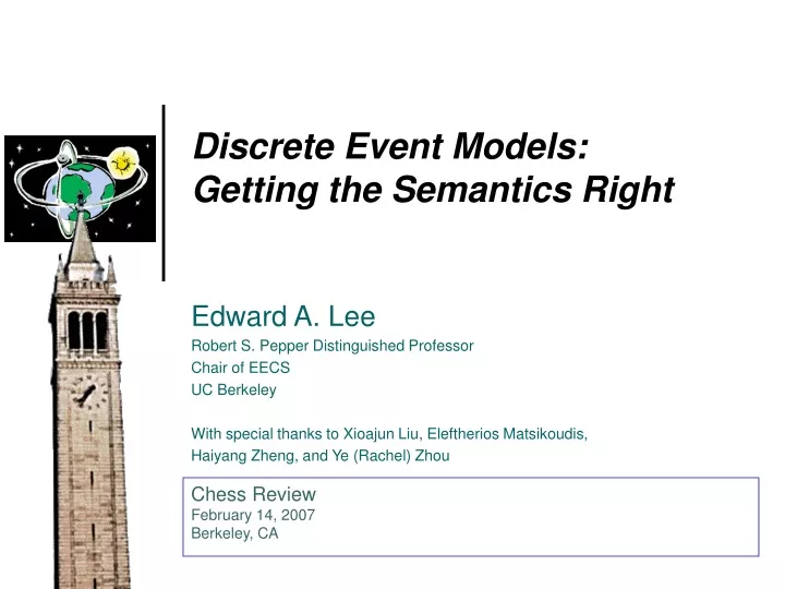 discrete event models getting the semantics right