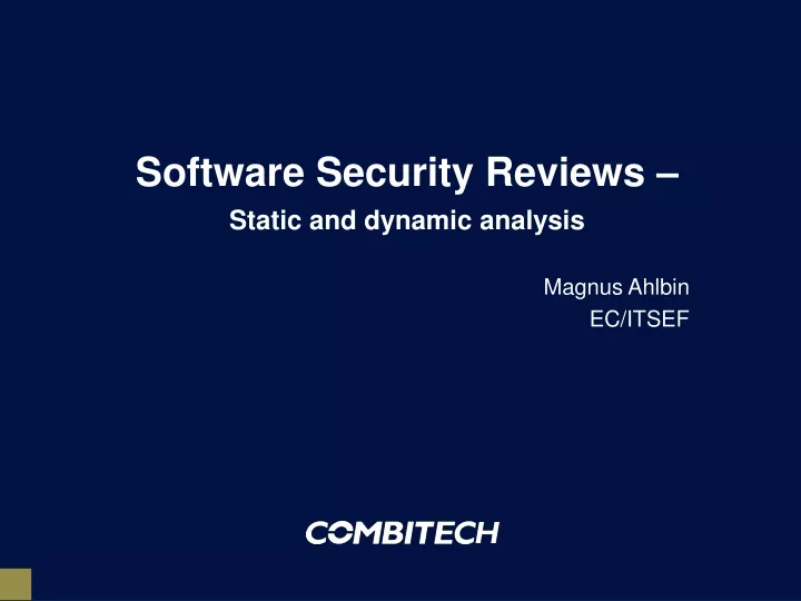 software security reviews static and dynamic analysis