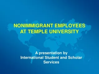NONIMMIGRANT EMPLOYEES AT TEMPLE UNIVERSITY