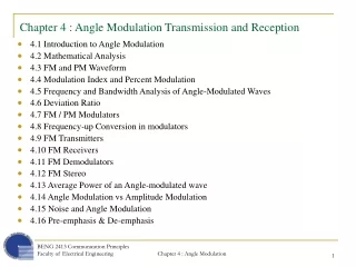 Chapter 4 : Angle Modulation Transmission and Reception