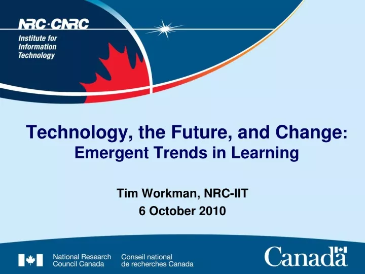 technology the future and change emergent trends in learning