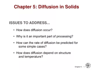 Chapter 5: Diffusion in Solids