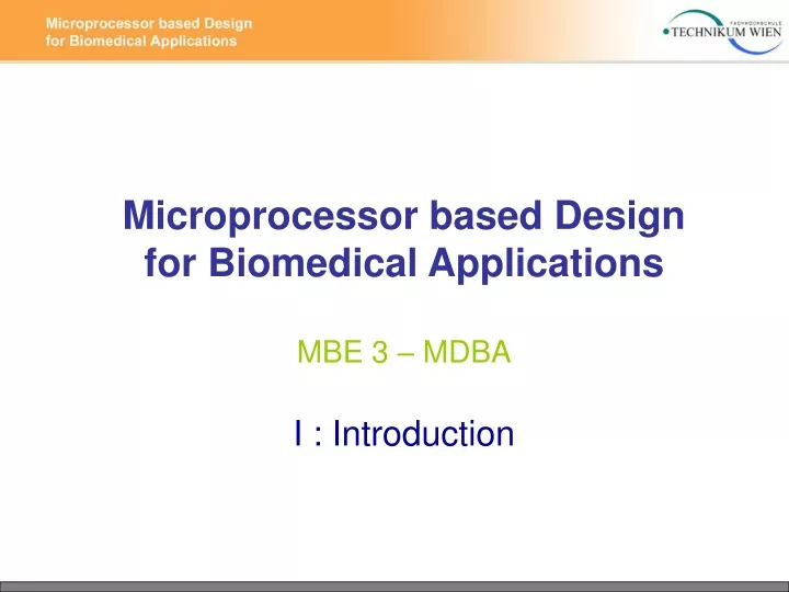 microprocessor based design for biomedical