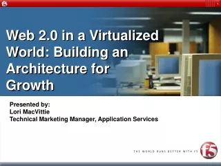 Web 2.0 in a Virtualized World: Building an Architecture for  Growth