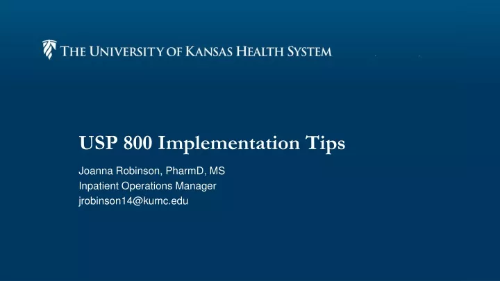 usp 800 implementation tips