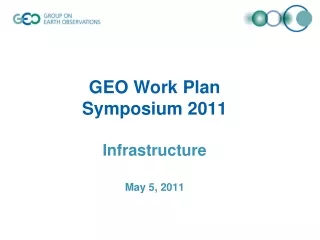 GEO Work Plan  Symposium 2011  Infrastructure May 5, 2011