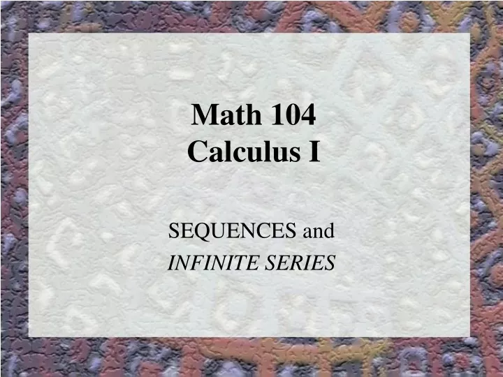 math 104 calculus i