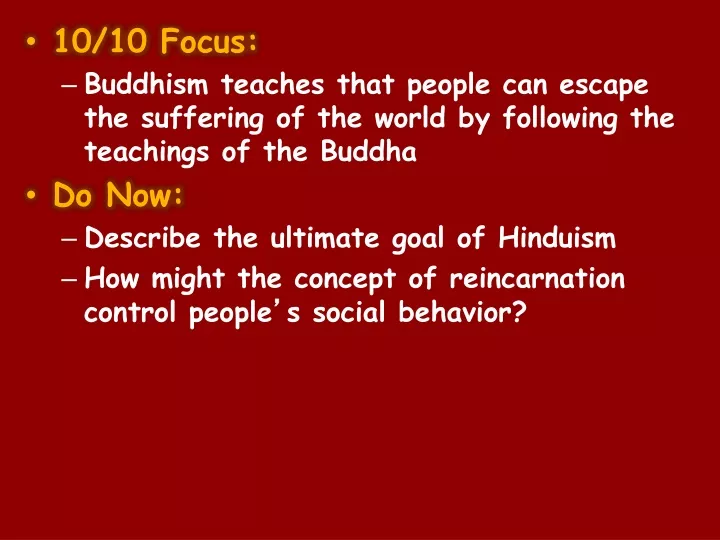 10 10 focus buddhism teaches that people