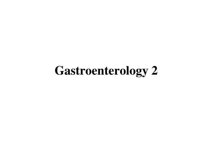 gastroenterology 2