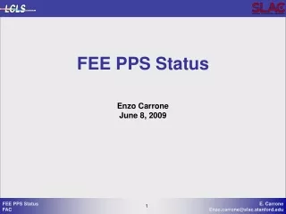 FEE PPS Status