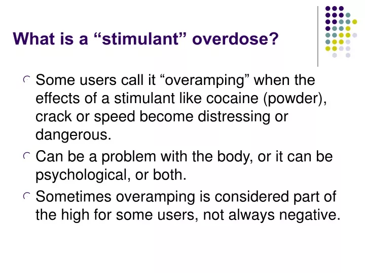 what is a stimulant overdose