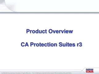 Product Overview CA Protection Suites r3