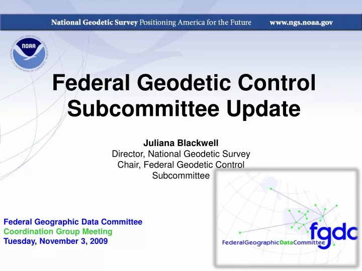 federal geodetic control subcommittee update