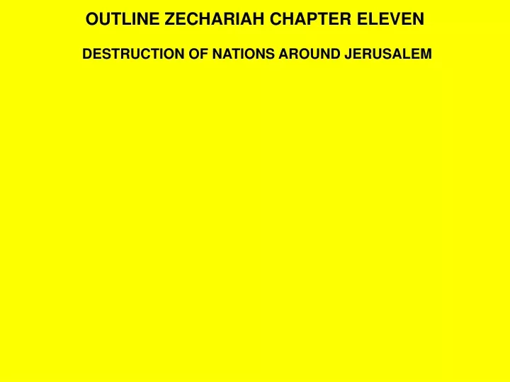 outline zechariah chapter eleven