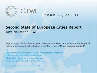Second State  of  European Cities Report