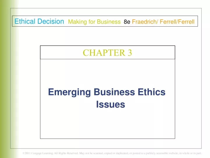 emerging business ethics issues