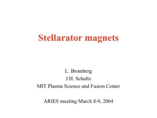 Stellarator magnets
