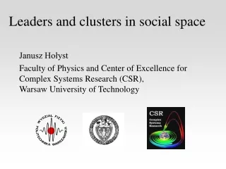 Leaders and clusters in social space