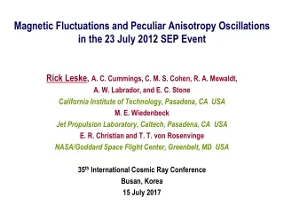 Magnetic Fluctuations and Peculiar Anisotropy Oscillations in the 23 July 2012 SEP Event