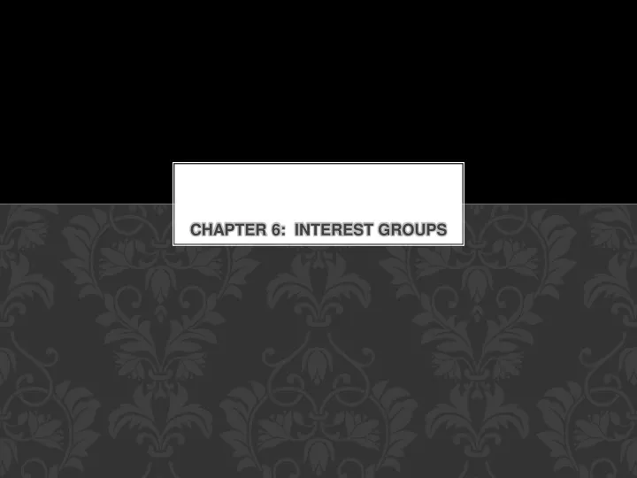 chapter 6 interest groups