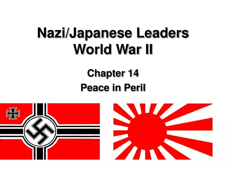nazi japanese leaders world war ii