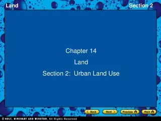 Chapter 14 Land Section 2:  Urban Land Use