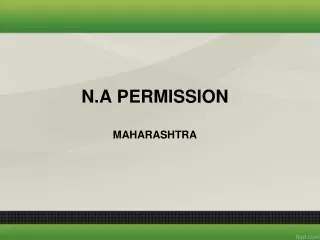 N.A PERMISSION MAHARASHTRA