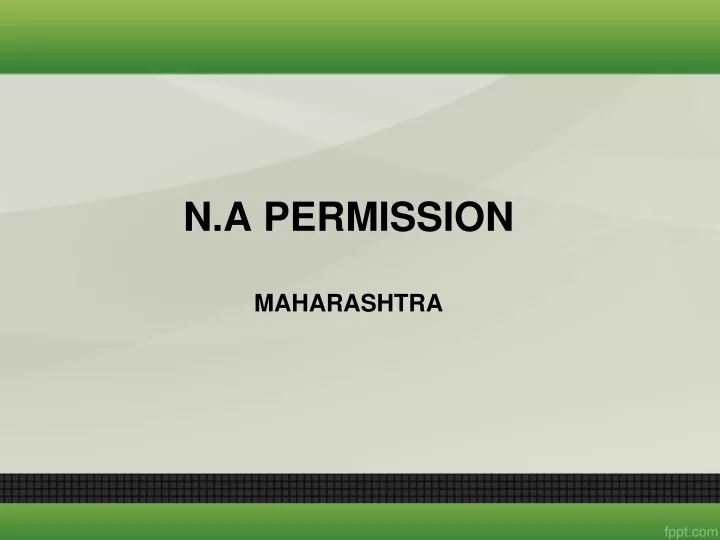 n a permission maharashtra
