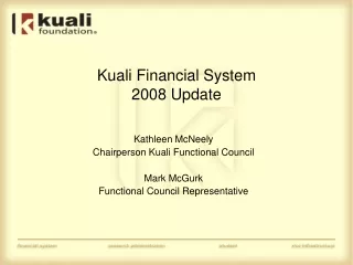 Kuali Financial System 2008 Update