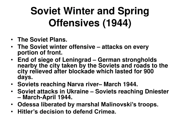 soviet winter and spring offensives 1944