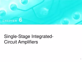 Single-Stage Integrated- Circuit Amplifiers