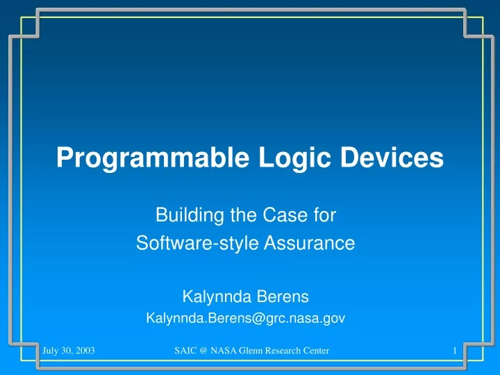 programmable logic devices
