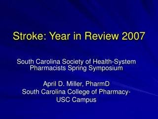 Stroke: Year in Review 2007