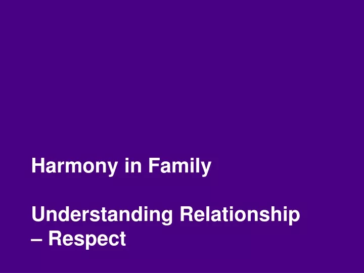 harmony in family understanding relationship respect