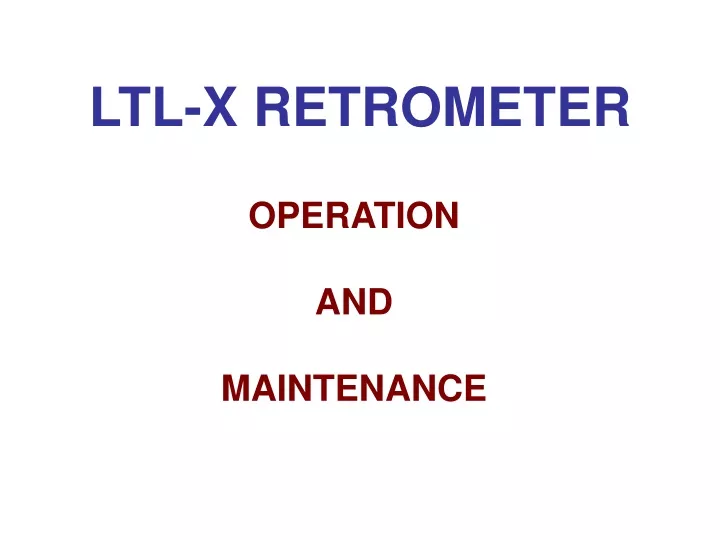 ltl x retrometer