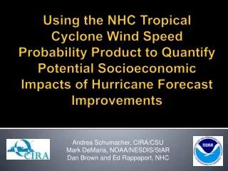 Andrea Schumacher, CIRA/CSU Mark DeMaria, NOAA/NESDIS/StAR Dan Brown and Ed Rappaport, NHC