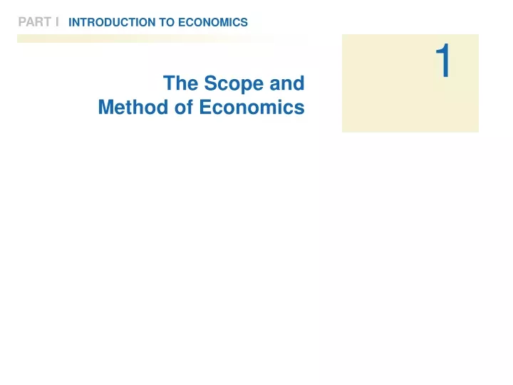 the scope and method of economics