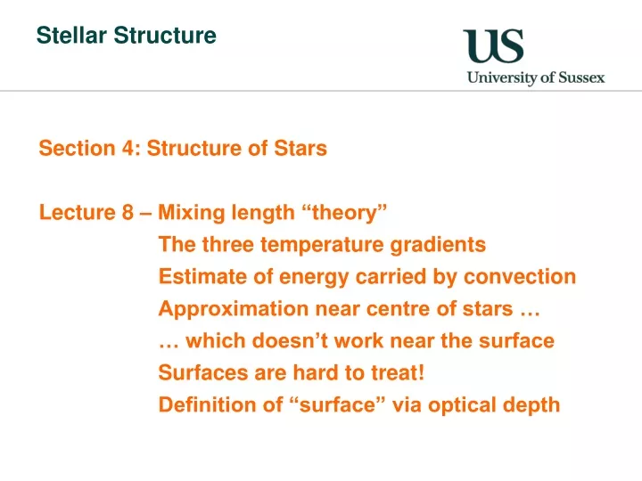 stellar structure